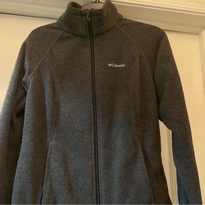 Columbia faux shearling zip up sweater jacket size Medium
